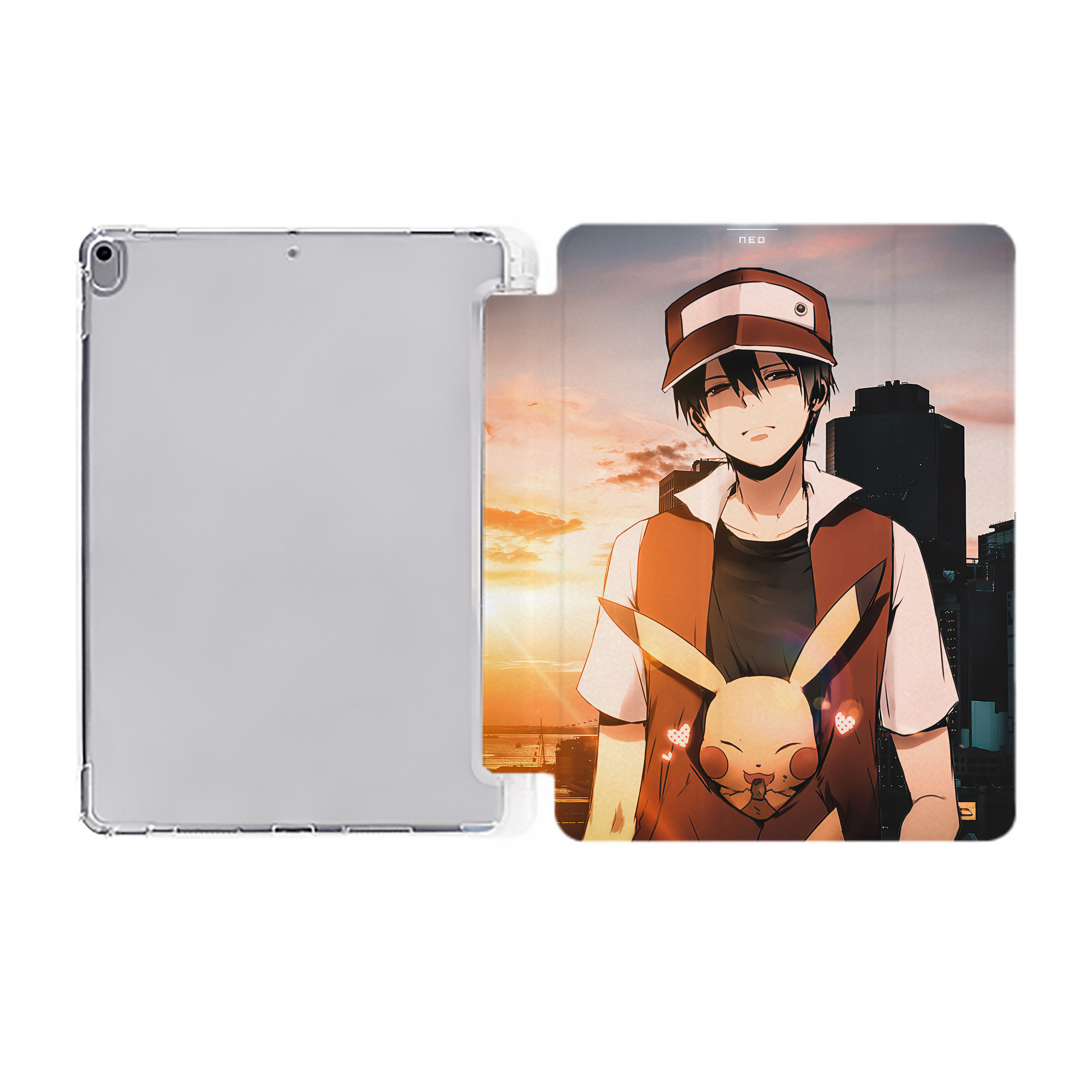 （画像用） ポケットモンスター Pokémon IPad ケース ペン収納付き 三つ折りスタンド PUレザー×シリコン 対応機種9.5/10.5/10.9インチ